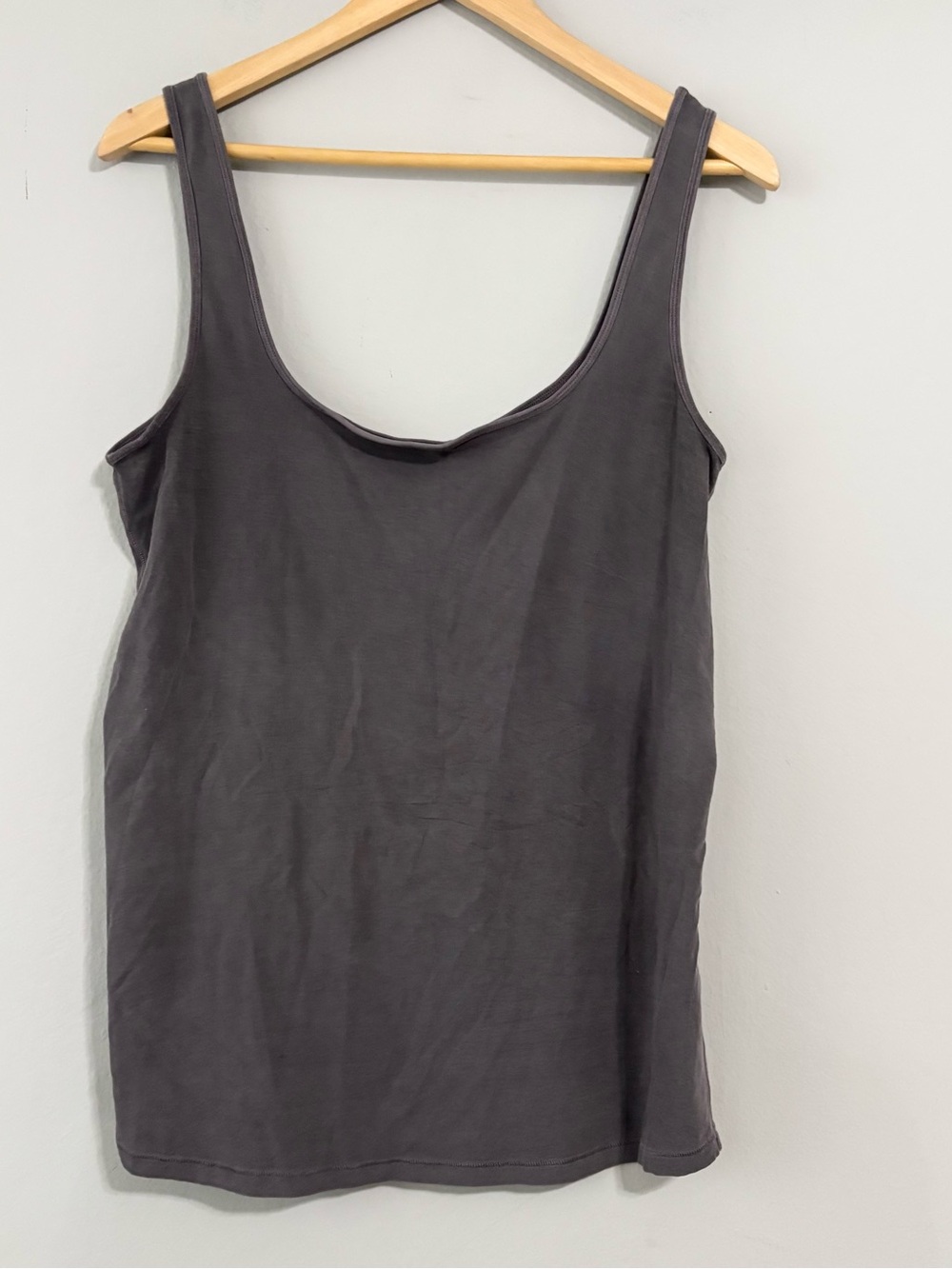 SKIMS Grey Full Length Corron Blend Tank Top. Super smooth and stretchy material